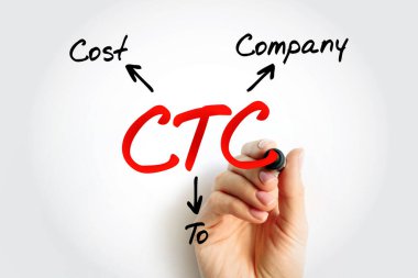 CTC Cost To Company - bir çalışanın toplam maaş paketi, kısaltma metin kavramı geçmişi