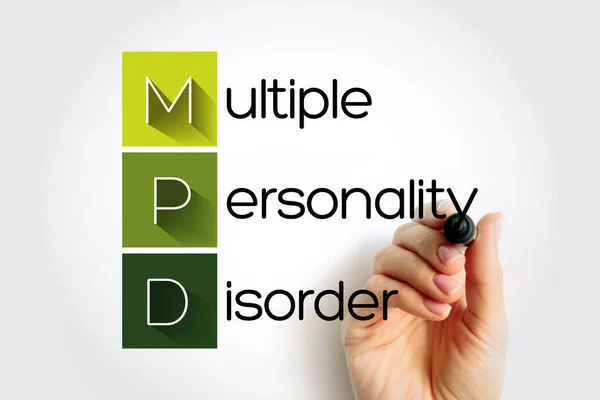 Mpd Multiple Personality Disorder Acronym Medical Concept Background — Stok Foto