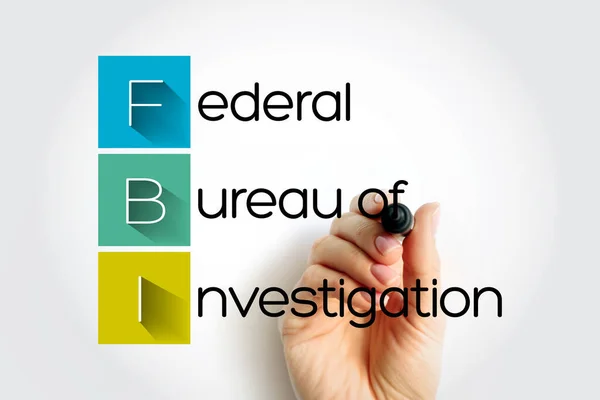 Fbi 連邦捜査局の頭字語 概念の背景 — ストック写真