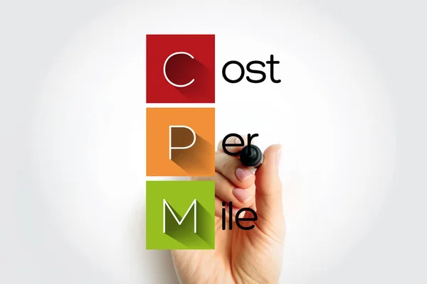 Cpm Cost Mile Brukes Til Måling Reklame Det Den Kostnaden – stockfoto