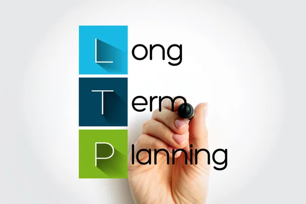 LTP Long-Term Planning - goals that take a longer time to reach and require more steps, acronym text with marker