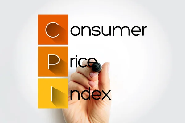 Cpi Consumentenprijsindex Acroniem Met Marker Achtergrond Bedrijfsconcept — Stockfoto