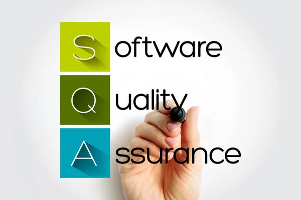 Sqa Software Quality Assurance Praktyka Monitorowania Procesów Metod Inżynierii Oprogramowania — Zdjęcie stockowe