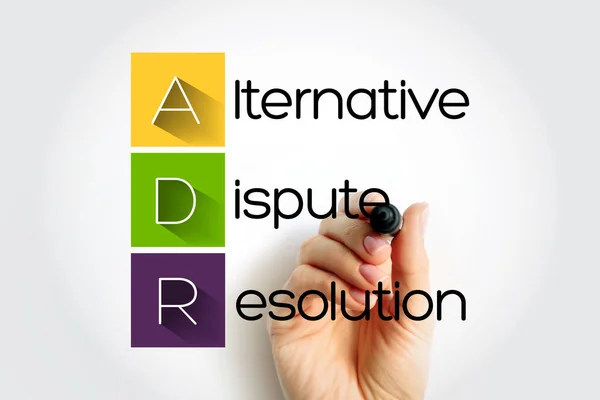 Adr Alternative Dispute Resolution Acronym Business Concept Background — Stock Photo, Image