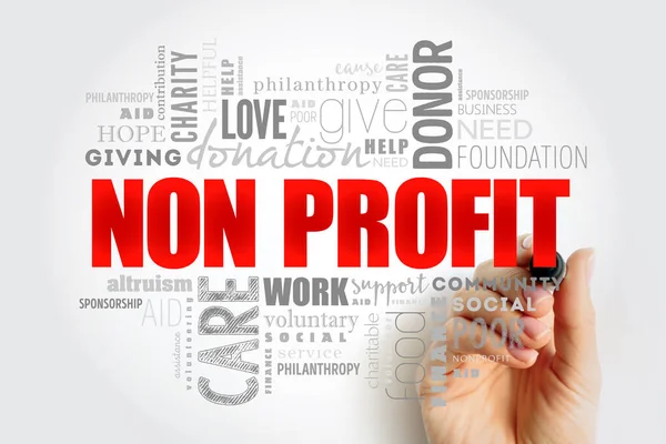 Non Profit Word Cloud Social Concept Background — Stock Photo, Image