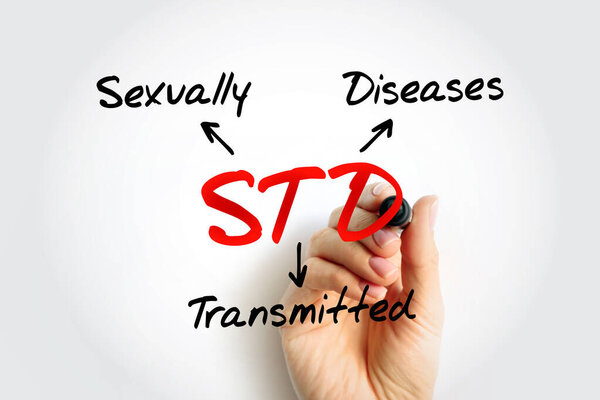 STD - Sexually Transmitted Diseases acronym, medical concept background