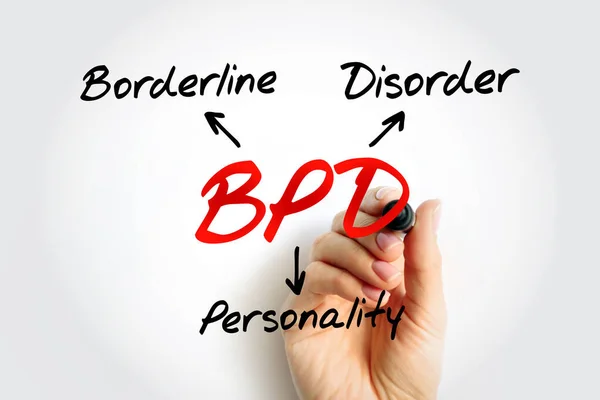 Bpd Borderline Personality Disorder Acronym Medical Concept Background — Foto de Stock