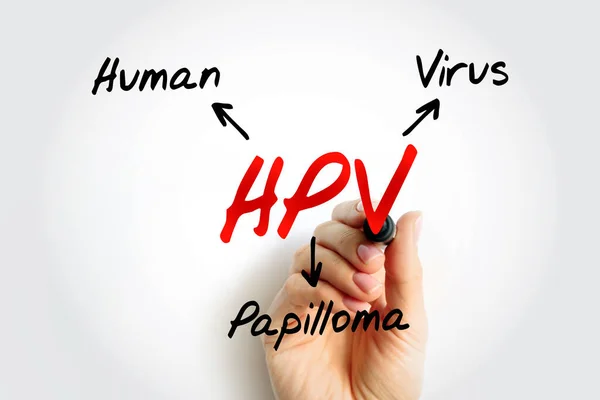 Hpv 人类乳头瘤病毒缩写 医学概念背景 — 图库照片