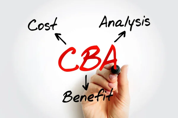 Cba 費用対効果分析の頭字語 ビジネスコンセプトの背景 — ストック写真