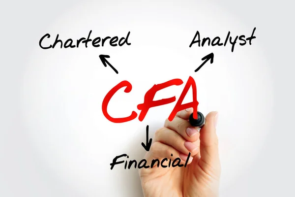 Cfa Chartered Financial Analyst Programm Ist Eine Postgraduale Professionelle Zertifizierung — Stockfoto