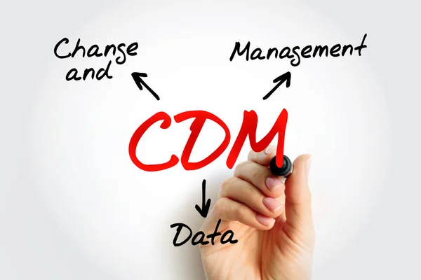 Cdm Change Data Management Helps Solve Business Issues Aligning Both — Stock Photo, Image