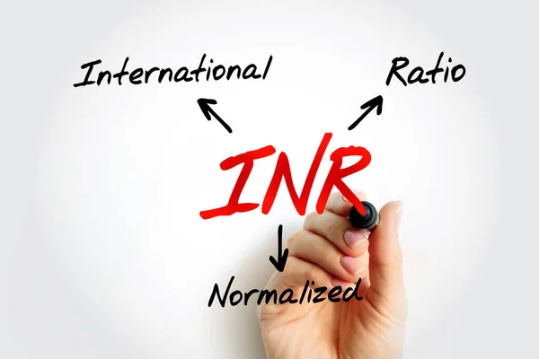 Inr International Normalized Ratio Mide Tiempo Para Que Sangre Coagule — Foto de Stock