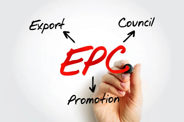 EPC Export Promotion Council - institution in the development and promotion of export trade in the country, acronym text concept background