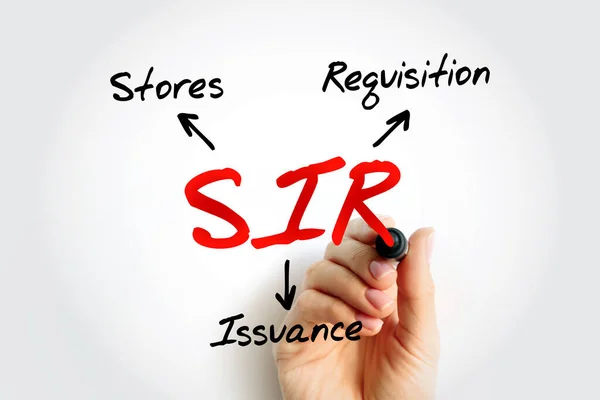 Sir Stores Issuance Requisition Acronym Business Concept Background — Stock Photo, Image