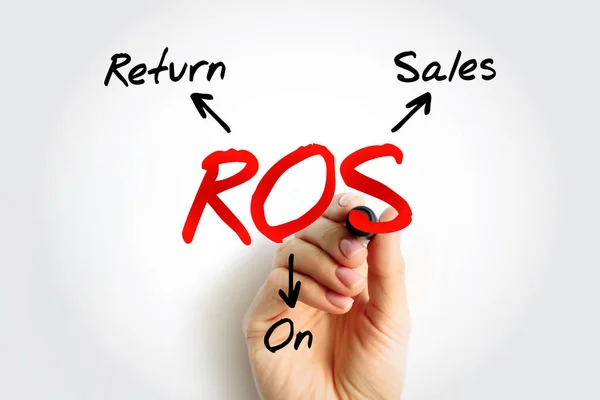 Ros Return Sales Maatstaf Voor Hoe Efficiënt Een Bedrijf Omzet — Stockfoto