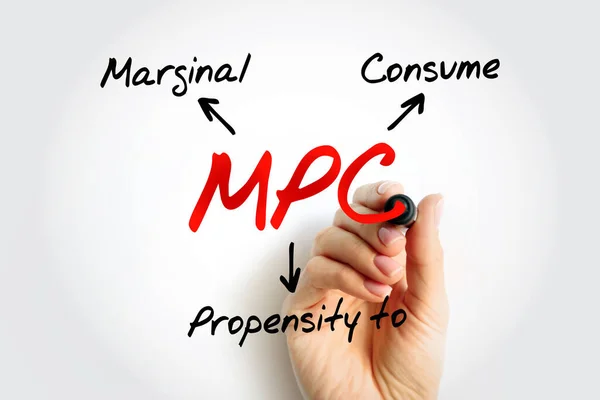 Mpc Kecenderungan Marjinal Untuk Mengkonsumsi Proporsi Peningkatan Pendapatan Yang Dihabiskan — Stok Foto