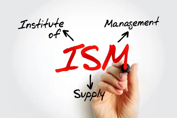 Ism Institute Supply Management 기업에 텍스트 컨셉트 — 스톡 사진