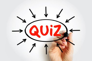 Oklu sınav metni, sunumlar ve raporlar için konsept