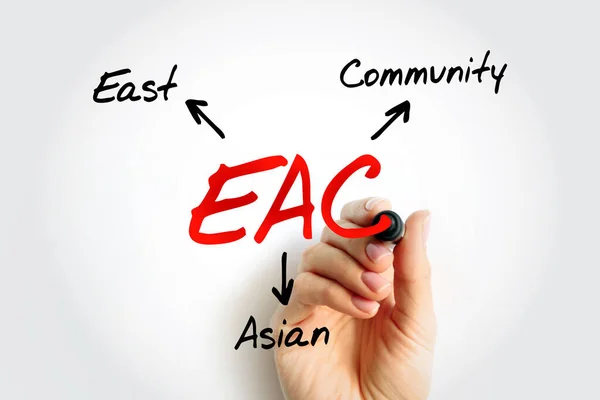 Eac Comunidad Asia Oriental Bloque Comercial Para Los Países Asia — Foto de Stock