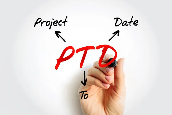 Ptd Project Date Acronym Business Concept Background — Stock Photo, Image