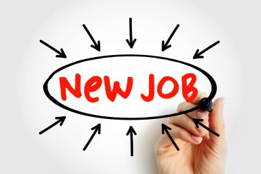 Sunum ve raporlar için okları olan yeni görev metni kavramı