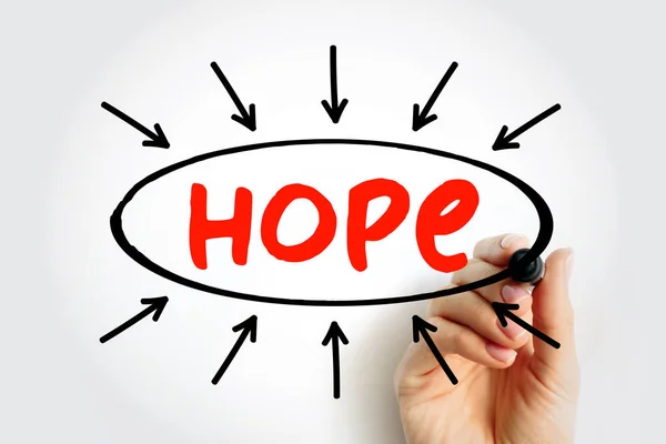 Hope Have Only Positive Expectations Acronym Text Arrows Concept Presentations — Stock Photo, Image
