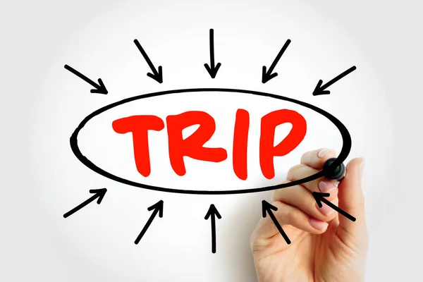 Trip Transaction Relationship Information Partnership Acronym Text Arrows Business Concept — Stock Photo, Image