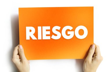 Riesgo (Risk İçin İspanyolca kelimeler) metin alıntısı, konsept arkaplan