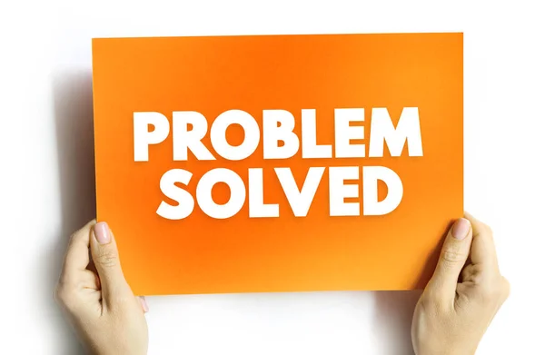 Problem Solved Text Quote Concept Background — Stock Photo, Image