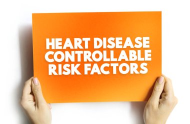 Kalp Hastalığı Kontrol Edilebilir Risk Faktörleri sunum ve raporlar için metin kavramı