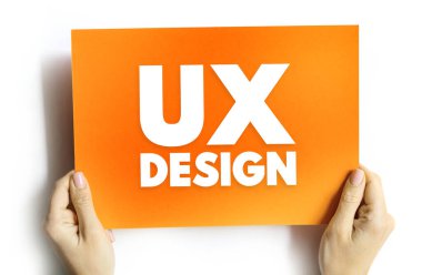 UX Tasarım - insan kullanıcıları ve ürünler veya web siteleri arasında kanıt temelli, etkileşim tasarımları oluşturma süreci, kart üzerindeki metin kavramı