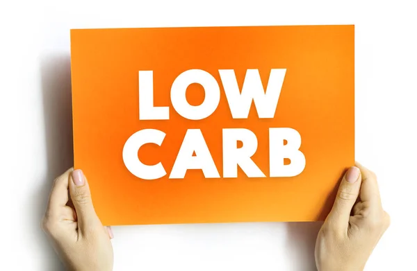 Baixo Carboidrato Dieta Significa Que Você Come Menos Carboidratos Uma — Fotografia de Stock