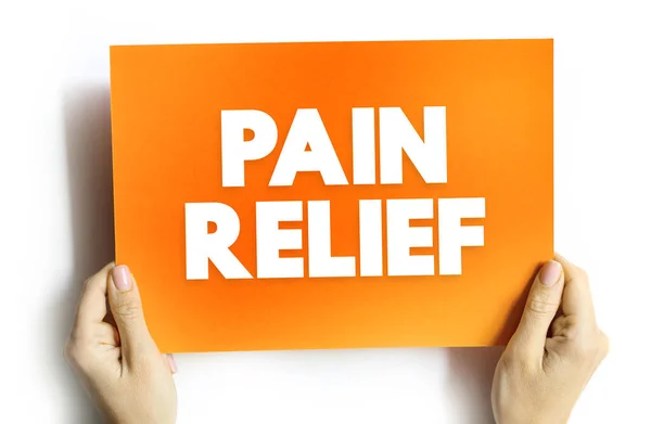 Pain Relief Text Card Medical Concept Background — Stock Photo, Image