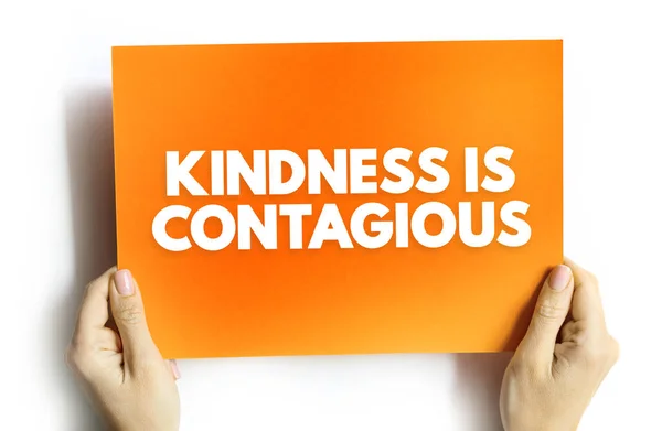 Kindness Contagious Text Card Concept Background — Stock Photo, Image