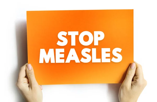 Stop Mazelen Haal Het Mazelen Bof Rubella Mmr Vaccin Tekstconcept — Stockfoto