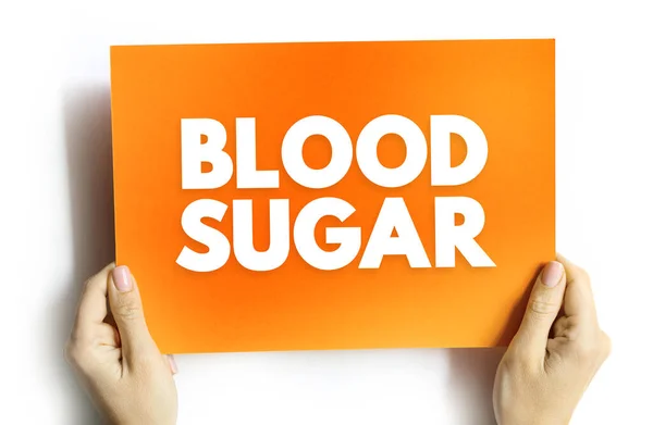 血糖値はあなたの血液中に見られる主な砂糖です テキストの概念の背景 — ストック写真