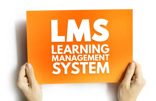 Lms Acrónimo Learning Management System Aplicación Software Para Administración Documentación —  Fotos de Stock