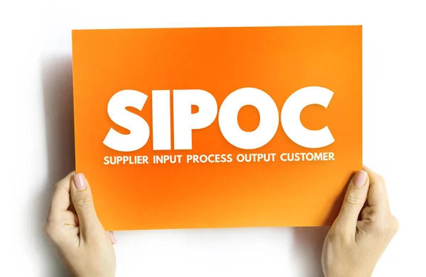 Sipoc Process Improvement Acronym Stands Suppliers Inputs Process Outputs Customers — Stock Photo, Image