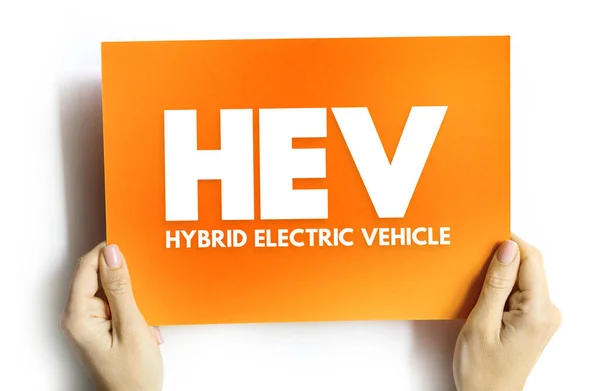 Hev Hybrid Electric Vehicle Voertuig Dat Een Conventioneel Verbrandingsmotorsysteem Combineert — Stockfoto