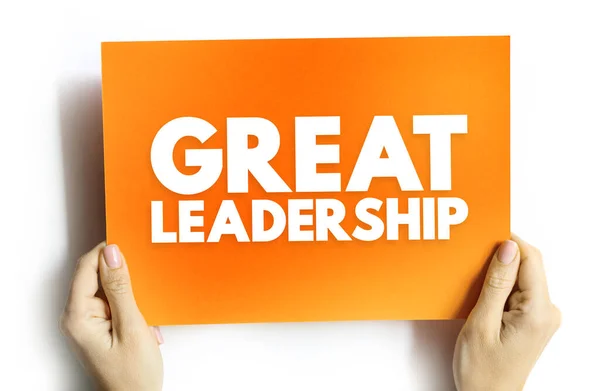 Grande Leadership Come Ispirare Gli Altri Con Loro Visione Del — Foto Stock