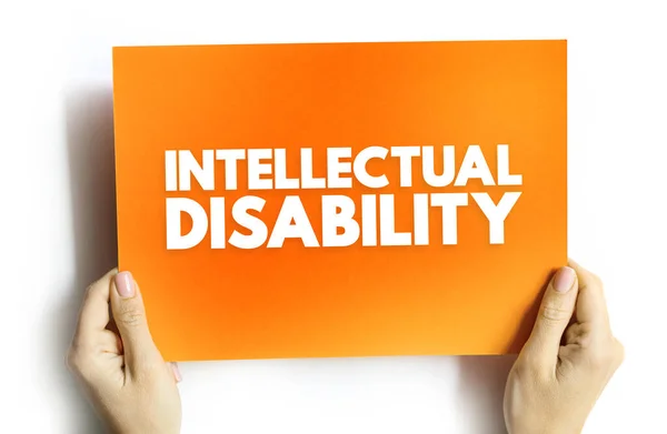 智力残疾 普遍的神经发育障碍 介绍和报告卡片概念的文本 — 图库照片