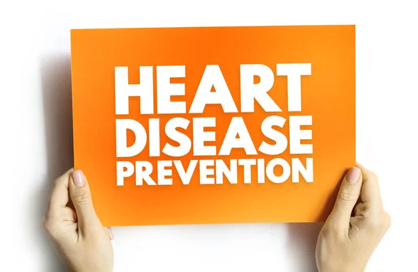 Conceptul Text Prevenire Bolilor Cardiace Card — Fotografie, imagine de stoc