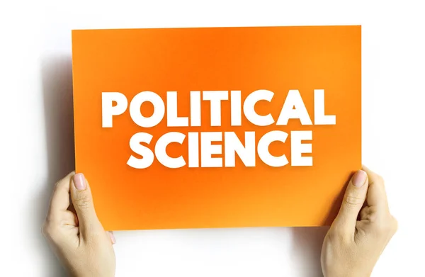 정치학 비교적 에서의 정치와 권력에 카드에 텍스트 — 스톡 사진
