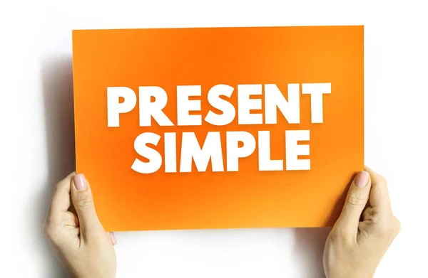 Present Simple One Verb Forms Associated Present Tense Modern English — Stock Photo, Image