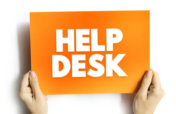 Help Desk Department Provides Assistance Information Electronic Computer Problems Text — ストック写真