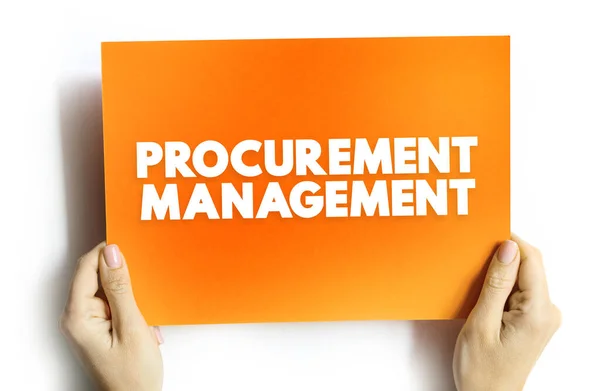 Procurement Management Strategische Aanpak Voor Het Beheren Optimaliseren Van Organisatorische — Stockfoto