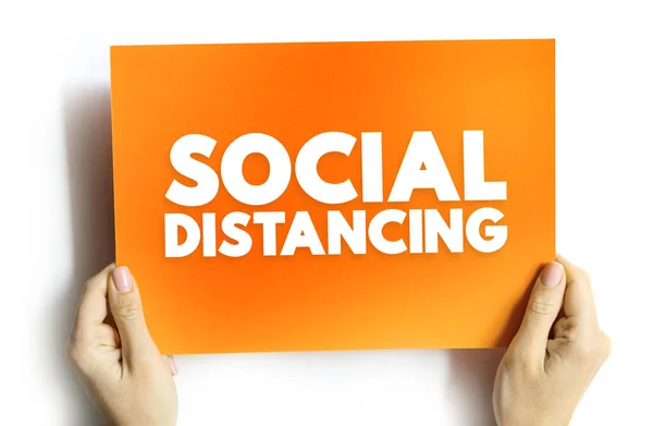 Social Distancing Langkah Untuk Membatasi Kapan Dan Mana Orang Dapat — Stok Foto