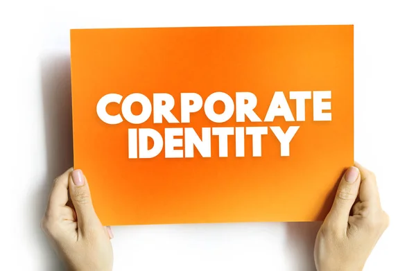 Corporate Identity Manner Which Corporation Firm Business Enterprise Presents Itself — 스톡 사진