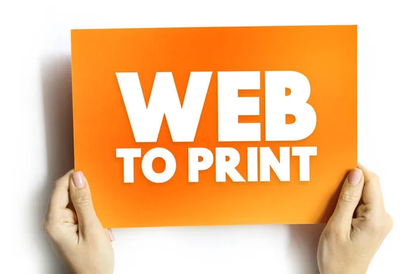Web Print Een Dienst Die Printproducten Levert Online Storefronts Tekst — Stockfoto