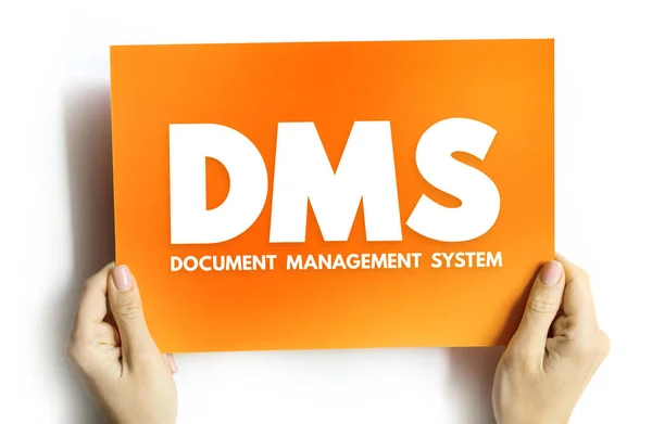 Dms データベース移行サービスの頭字語カード上のテキスト 技術概念の背景 — ストック写真